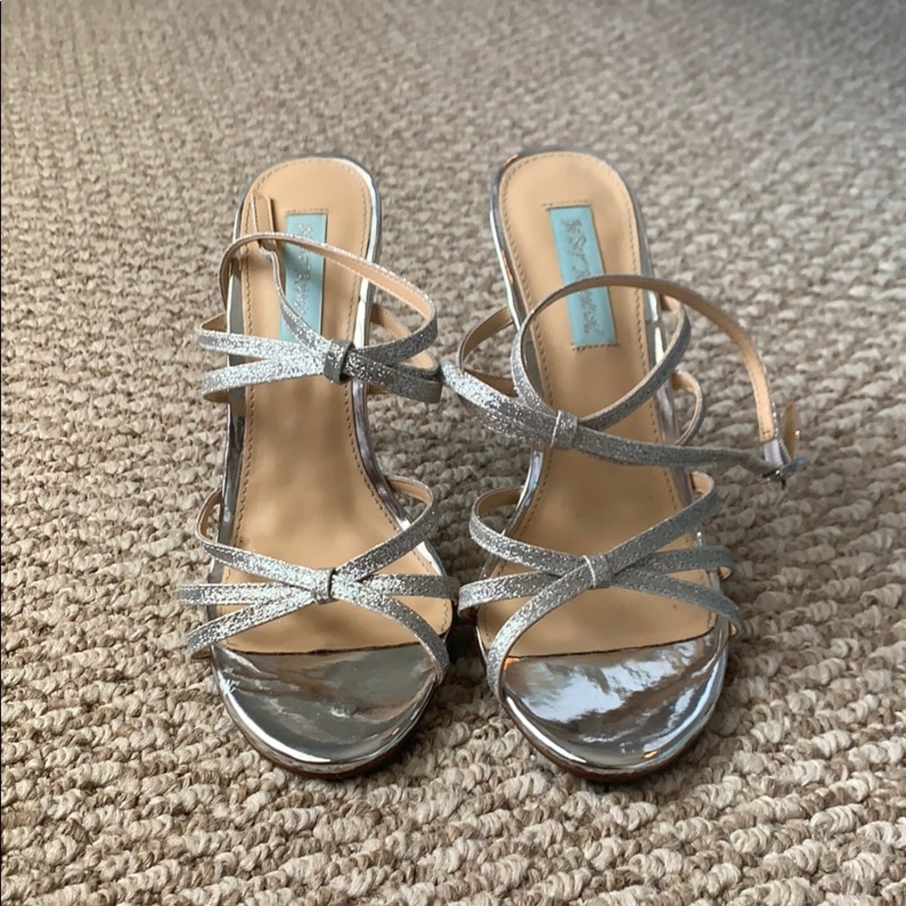 Betsey Johnson Silver Heels